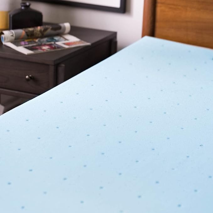 LUCID Mattress Topper, Twin XL, 3 Inch, Memory Foam - Gel Infused Mattress Topper - CertiPUR Certified