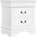 Yaheetech Fully-Assembled Nightstand with Drawers, Classic 2-Drawer Nightstand Large Bedside Table with Storage, Wooden Painted Storage Cabinet for Bedroom, 21.5″L×16″W×24.5″H, White