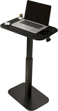 Ergohome™ ELEVANCE Table™ Height Adjustable Side Table for Couch or Bed, Laptop Table - Small End Table Office Coffee Table - C-Shaped Sofa Side Table with Multi-Function Black Base &Carbon Black Top