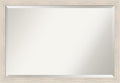 Amanti Art White Bathroom Mirror for Over Sink, 27x39 Hardwood White Wash Narrow Rectangle Vanity Mirror, Large Rustic Farmhouse Wood Frame, Hangs Horizonally and Vertically, Bathroom Wall Decor