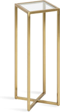 Kate and Laurel Jaspur Modern Drink Table, Gold, Decorative Glam Accent Table for Display and Storage