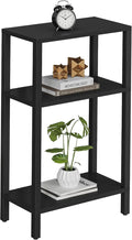 TUTOTAK Small Side Table, Narrow End Table, Skinny Sofa Table, Slim Nightstand, Couch Table, Living Room, Bed Room, Black TB01BK077