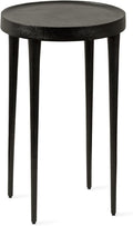 Kate and Laurel Rava Modern Metal Round Side Table, 14 x 14 x 22, Black, Cast Aluminum Accent Table for Use as Indoor Plant Stand or Living Room Decor Piece