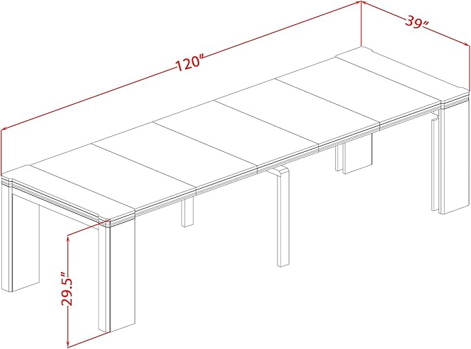 X12X1-0C6-24 14-pc Modern Dining Room Table Set a Rectangular Dining Table with a coffee Table and 12 Black Polyester Stackable Chair, 39x120 Inch, Wire Brushed Black