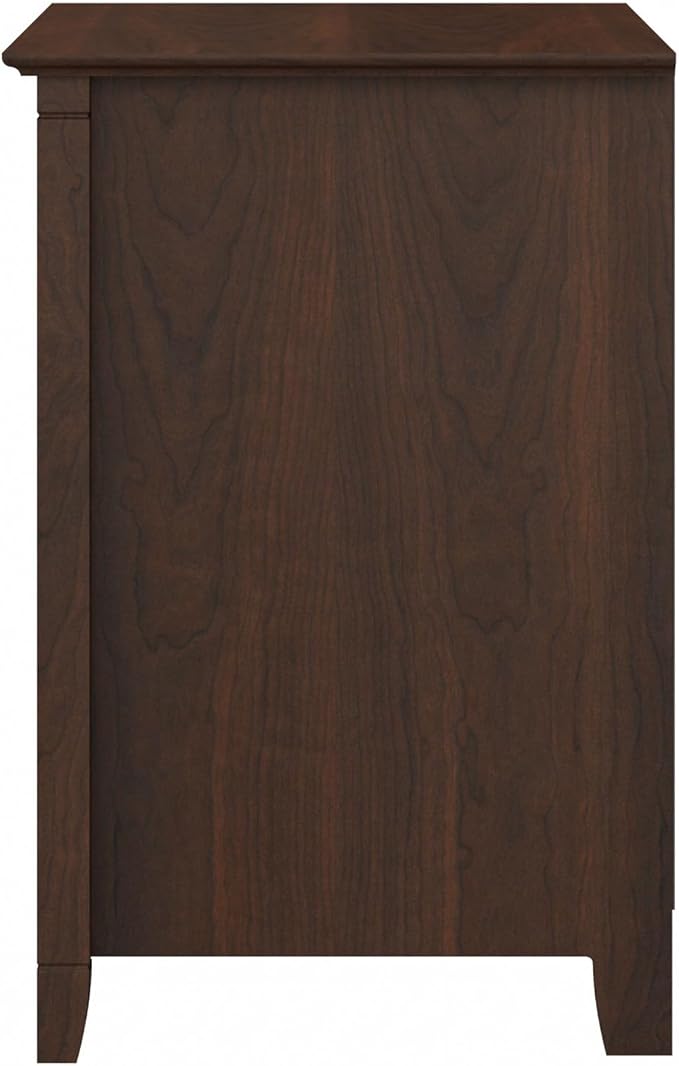 Bush Furniture Key West 2 Drawer Lateral File Cabinet in Bing Cherry
