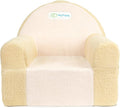 Toddler Chair, Comfy Foam Kids Couch with Soft Velvet Cover, Toddler Couch for Gaming and Studying, Kids Sofa That Fits Nicely with Any Modern Decor, Beige