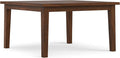 SIMPLIHOME Eastwood Square Dining Table, Solid Wood Walnut Veneer in Walnut, 54 x 54 inches, Contemporary-Style Large Square Kitchen Table for up to 8 People