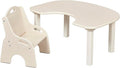 ECR4Kids Little Learner Table and Chair Set, Kids Furniture, White Wash