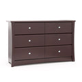 Storkcraft Crescent 6 Drawer Bedroom Dresser (Espresso) – GREENGUARD Gold Certified Dresser for Kids Bedroom