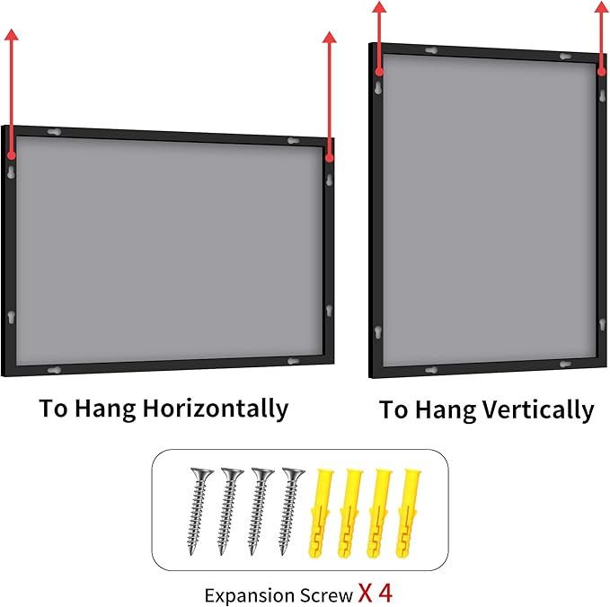 YIROMAN Bathroom Mirror 55"x36", Large Matte Black Bathroom Mirror for Over Sink with Aluminum Frame, Rectangular Vanity Mirror with Right Angle, Wall Mirror Hangs Horizontal or Vertical, Shatterproof
