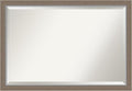 Amanti Art Brown Wall Mirror 27x39 Eva Brown Narrow Rectangle Bathroom Mirror for Wall Decor Living Room, Large Country Rustic Frame, Hangs Horizonally and Vertically, Bathroom Decor, Beveled Edge