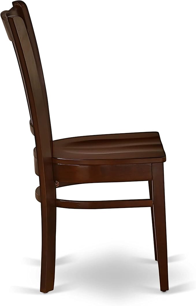 East West Furniture MZGR5-MAH-W 5 Piece Modern Dining Table Set Includes a Rectangle Wooden Table with Dropleaf and 4 Dining Room Chairs, 36x54 Inch, Mahogany