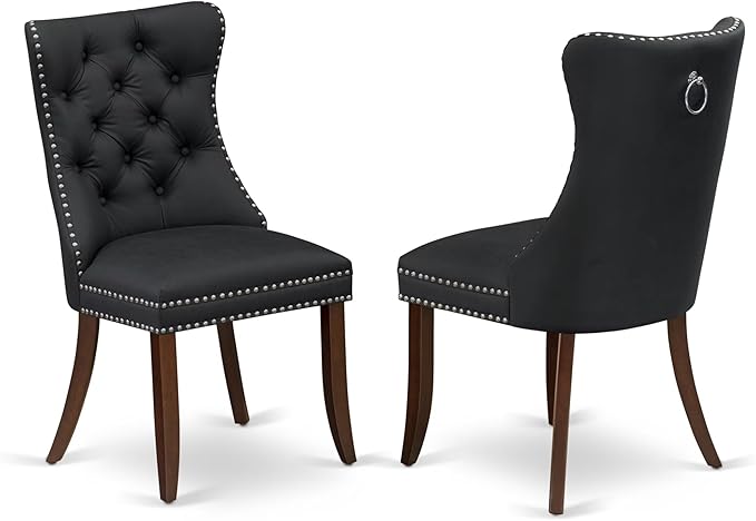 East West Furniture DODA7-MAH-12 7 Piece Dinette Set Includes a Rectangle Dining Table with Butterfly Leaf and 6 Polyester Fabric Upholstered Chairs, 42x78 Inch, Mahogany