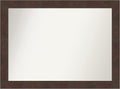 Amanti Art White Bathroom Mirror for Over Sink, 31x42 Wedge White Rectangle Vanity Mirror, X-Large Modern Frame, Hangs Horizonally and Vertically, Bathroom Wall Decor, Non-Beveled Edge from WI, USA