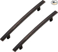 30 Pack Cabinet Handles 5" Hole Center - Curved Cabinet Pulls Oil Rubbed Bronze Drawer Pulls for Kitchen Cupboard Solid Hardware for Dresser Drawer Arch Hardware
