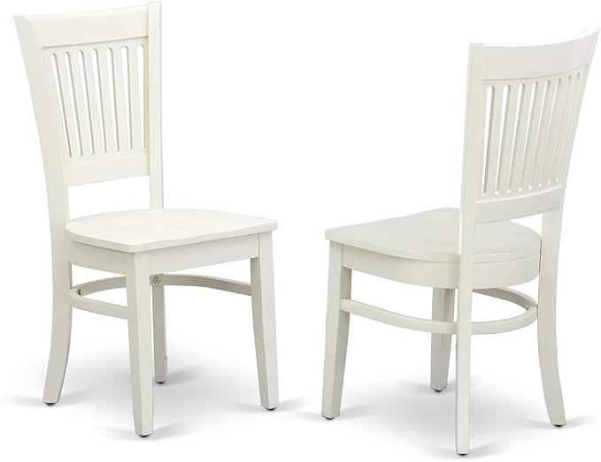 East West Furniture VAVA9-LWH-W 9 Piece Dining Room Table Set Includes an Oval Kitchen Table with Butterfly Leaf and 8 Dining Chairs, 40x76 Inch, Linen White