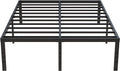 18 Inch California King Bed Frames No Box Spring Need, Platform Cal King Bed Frame with High Storage, Eassy Assembly 3,500 Lbs Heavy Duty Bedframes, Black
