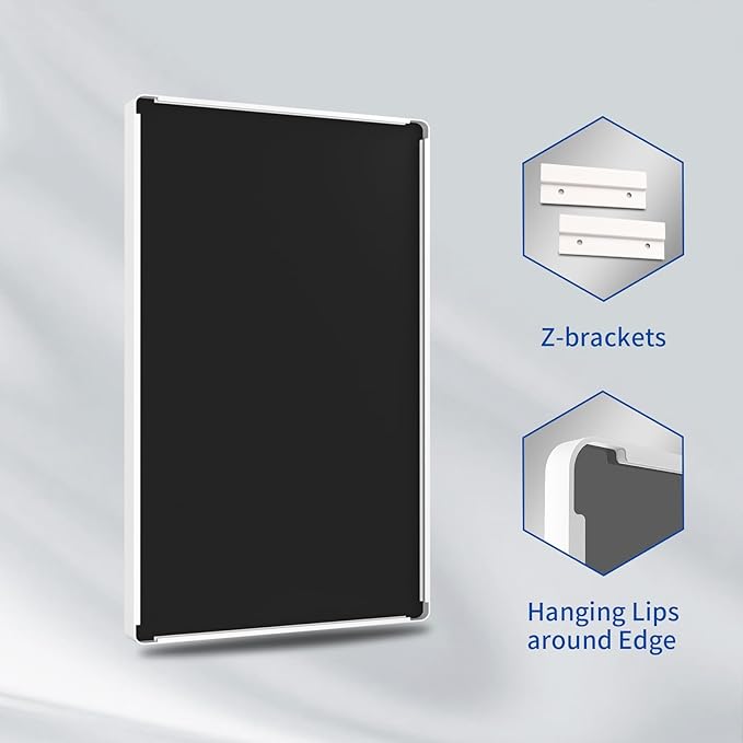 WEER White Bathroom Mirror 40X32 Inch, Rounded Rectangle White Metal Frame Mirror, Matte White Bathroom Vanity Mirror with Tempered Glass, Anti-Rust, Hangs Horizontally or Vertically