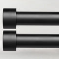 2 Pack Curtain Rods for Windows 66 to 120 Inch(5.5-10ft), 1 Inch Black Heavy Duty Curtain Rod Set, Adjustable Extra Long Outdoor Drapery Rods for Patio, Size 32"- 120"