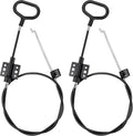 yuntop Sofa Recliner Cables Sofa and Reclined Chair Replacement Part D Ring Couch Recliner Pull Handle with S Tip for Cable Total Length 36.5 Inch Exposed Length 5Inch (2 Pack Black)