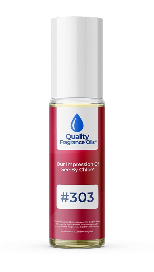 Quality Fragrance Oils' See By Chloe Impression #303 | Long-Lasting Perfume Oil, Alcohol-Free, Strong Scent, 10ml Roll-On | Affordable Alternative to Designer Fragrances