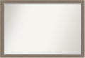 Amanti Art Black Bathroom Mirror for Over Sink, 26x38 Eva Black Silver Thin Rectangle Vanity Mirror, Large Modern Frame, Hangs Horizonally and Vertically, Bathroom Wall Decor, Non-Beveled Edge