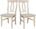 IC INTERNATIONAL CONCEPTS Set of Two Verona Dining Chairs 225lbs wt Capacity, Solid Real Wood, Sturdy Parawood, 21.3"W x 22.6"D x 39.6"H, Unfinished