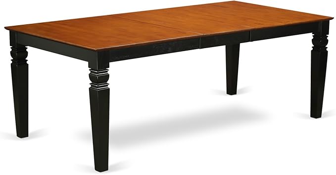 East West Furniture LGPF7-BCH-W 7 Piece Dining Room Furniture Set Consist of a Rectangle Wooden Table with Butterfly Leaf and 6 Kitchen Dining Chairs, 42x84 Inch, Black & Cherry
