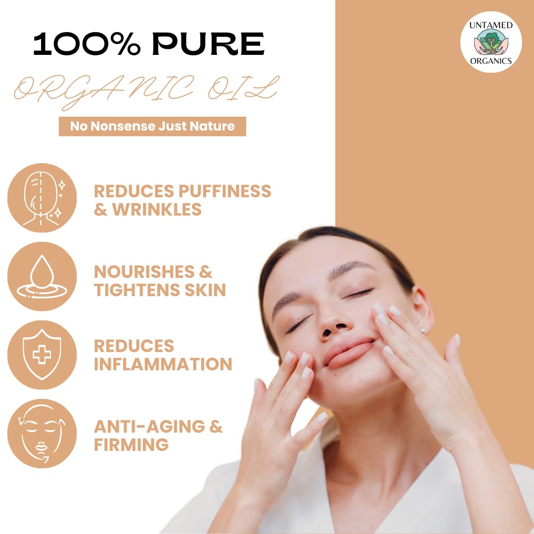 Youth Elixir - Roll On Facial Serum For Under Eyes and Face with Certified Organic, Cold Pressed, Hexane Free Castor, and Frankincense Oil - Miracle Anti-Aging Oil 10mL