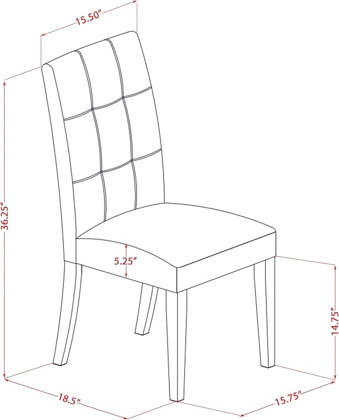 East West Furniture VAAS7-LWH-43 7 Piece Dining Set consists A Mid Century Dining Table and 6 Willow Green Polyester Fabric Modern Dining Chairs, Linen White