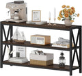 FATORRI Console Table for Entryway, Modern Entry Table with 3 Tier Shelves, Couch Tables Behind Sofa for Living Room (55 Inch, Dark Walnut)