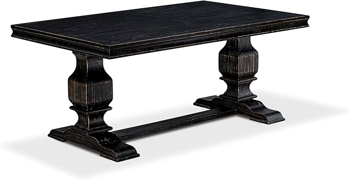 LKCY7-SBB-33 7-Piece Kitchen Table Set Consists of a Dining Table and 6 Brown Textured Polyester Fabric Dining Chairs with High Back - Sand Blasting Black Finish