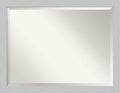 Amanti Art White Bathroom Mirror for Over Sink, 34x44 Shiplap White Rectangle Vanity Mirror, X-Large Coastal Wood Frame, Hangs Horizonally and Vertically, Bathroom Wall Decor, Beveled Edge from WI