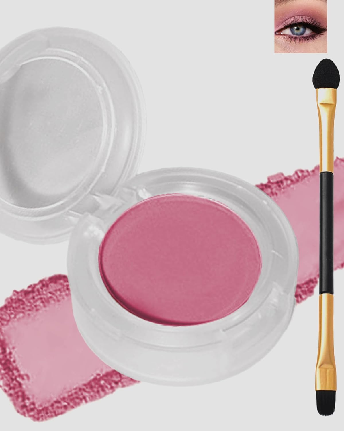 Single Matte Eyeshadow, Pink Eye Shadow Blush Palette Makeup,High Pigment Waterproof Nude Multiuse Pressed Eye Shadows Powder with Smooth Powder,Lightweight Blendable Formula for Daily Eye Look-342