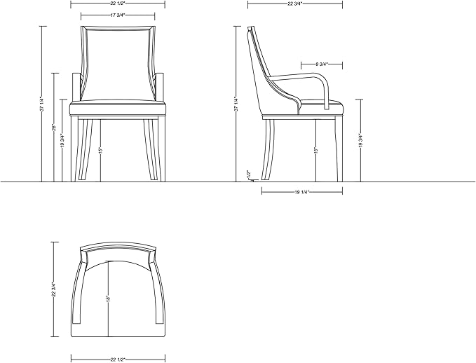 Manhattan Comfort Grand Faux Leather Dining Chairs with Arms, Padded Wingback Seat, Fine Rectangular Stitching and Solid Wood Frame, Set of 2, Light Grey