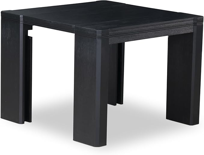 X12VE-0C6-50 - 14-Pc Dining Room Set a Rectangular Dining Table with a coffee Table and 12 Dark Gotham Grey Linen Fabric kitchen Chair, 39x120 Inch, Wire Brushed Black