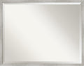 Amanti Art White Bathroom Mirror for Over Sink, 23x29 Shiplap White Narrow Rectangle Vanity Mirror, Large Coastal Wood Frame, Hangs Horizonally and Vertically, Bathroom Wall Decor, Beveled Edge