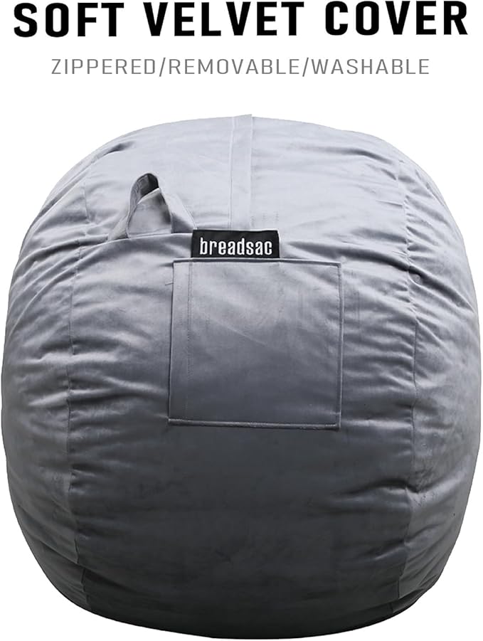 Bean Bag Chairs, Memory Foam Stuffing Bean Bag Chair for Adults/Teens/Kids with Removable Zipperd Cover, High-Rebound Memory Foam Lazy Sofa Furniture for Living Room Bedroom College Dorm