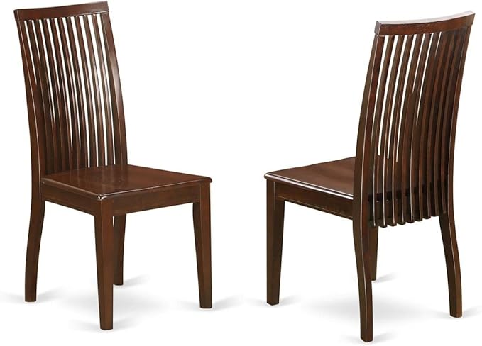 East West Furniture MLIP7-MAH-W 7 Piece Dining Set Consist of a Rectangle Dining Room Table with Butterfly Leaf and 6 Kitchen Chairs, 36x54 Inch, Mahogany