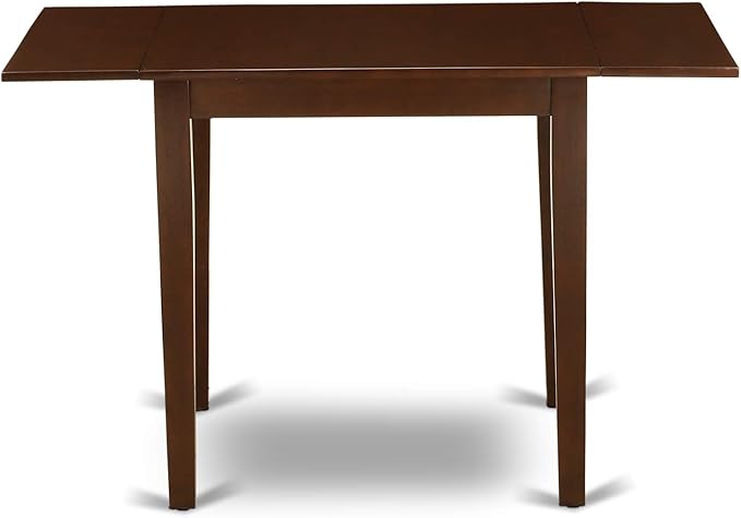 East West Furniture NDGR3-MAH-W 3 Piece Modern Dining Table Set Contains a Rectangle Wooden Table with Dropleaf and 2 Kitchen Dining Chairs, 30x48 Inch, Mahogany