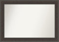 Amanti Art Brown Bathroom Mirror for Over Sink, 30x42 Shipwreck Greywash Rectangle Vanity Mirror, Large Traditional Frame, Hangs Horizonally and Vertically, Bathroom Wall Decor, Non-Beveled Edge