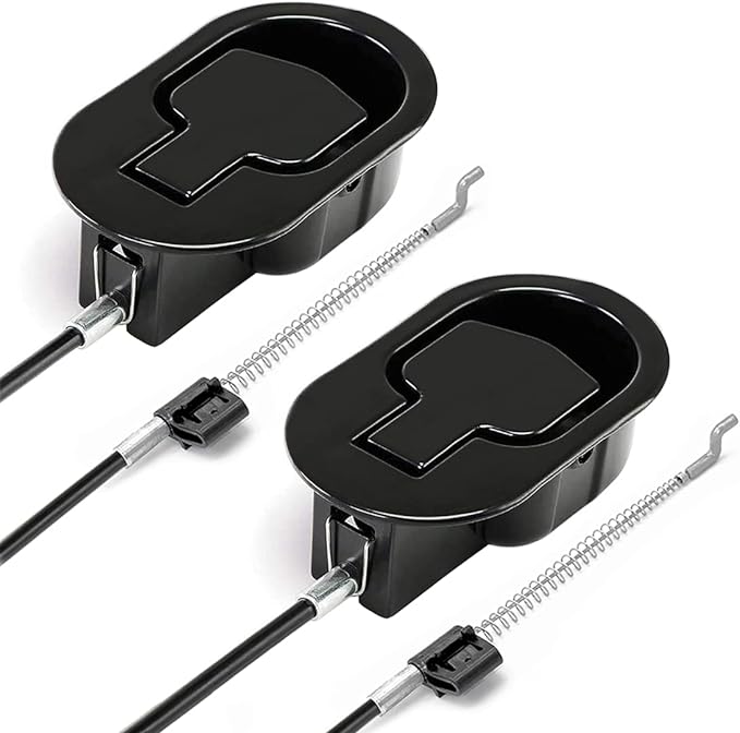 2Pcs Metal Recliner Handle Replacement Parts with Cable, Universal Sofa Chair Couch Release Lever Pull Handle, Fits Ashley and Most Recliner Sofa Brand, Exposed Cable Length 4.9"