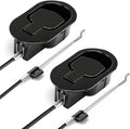 2Pcs Metal Recliner Handle Replacement Parts with Cable, Universal Sofa Chair Couch Release Lever Pull Handle, Fits Ashley and Most Recliner Sofa Brand, Exposed Cable Length 4.9"