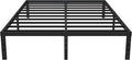 Queen Bed Frame No Box Spring Needed, 14 Inch Heavy Duty Metal Platform Bed Frame Queen Size, 1200lbs Steel Slats Support, Easy Assembly, Black