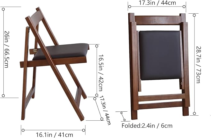 Walnut Drop Leaf Folding Dining Table with 2 Drawers and 4 Wheels, Wooden Padded Chairs Set of 2, Space Saving Dining Table with 2 Chairs
