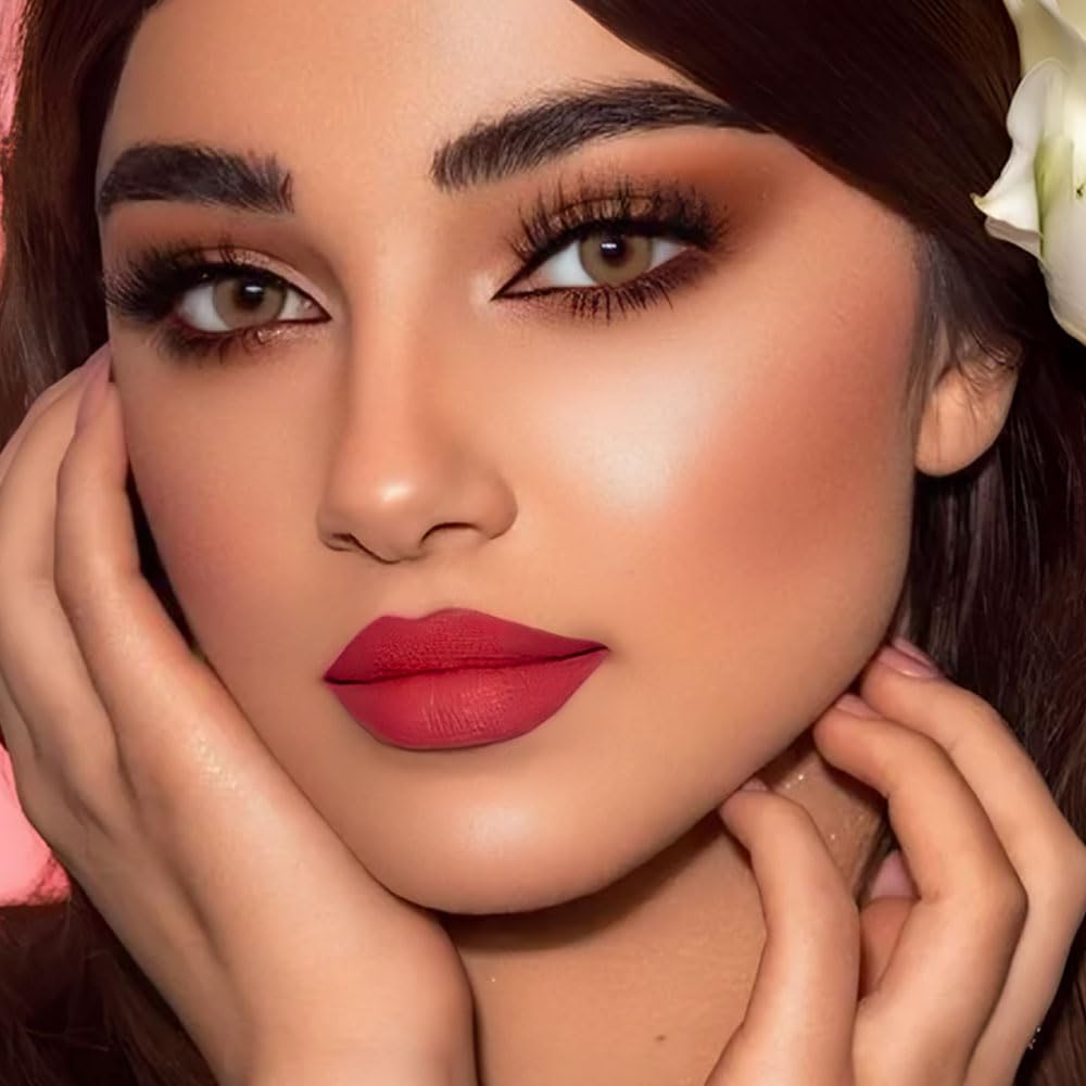 Lip Stain, Waterproof lip tint, Matte Color Look, Longlasting All Day Wear Lip Color, Smudge Proof Natural Finish, Precise Chisel Tip Marker,non sticky lip gloss,kiss proof lip color 04#