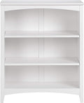 Shaker Style 3 Shelf Bookcase / Solid Wood / 36" High / Adjustable Shelving / Closed Back / Display Bookshelf for Living Room, Bedroom, Home and Office, White