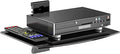 WALI Floating Entertainment Center Shelves, Holds Up to 17.6lbs, TV Shelf with Strengthened Tempered Glasses for DVD Players, Cable Boxes, Games Consoles, TV Accessories (CS201B), 1 Shelf, Black