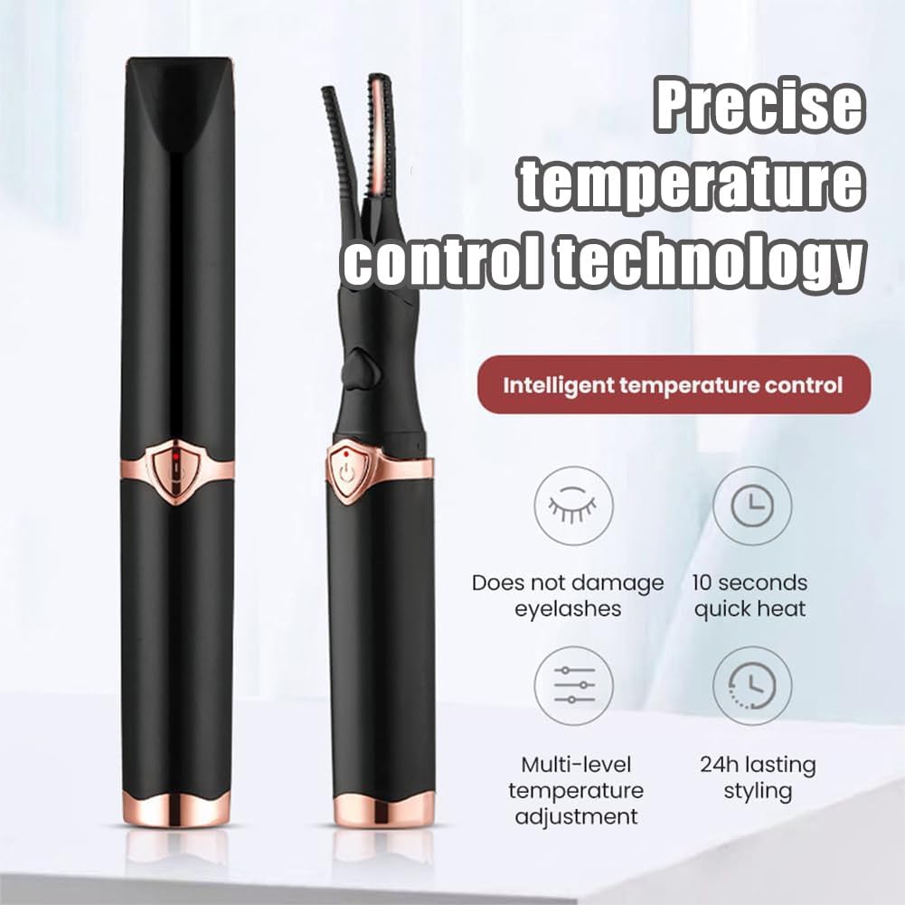 Peshoriadm Eyelash Curler, Electric Eyelash Curler Heated, 2025 New Heated Eyelash Curler with USB Charging, 3 Heat Modes and Smart Temperature Control, Natural Curling 24h Long-Lasting Curl (2Pcs-B)