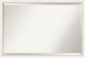 Amanti Art White Bathroom Mirror for Over Sink, 26x38 Morgan White Gold Rectangle Vanity Mirror, Large Modern Contemporary Wood Frame, Hangs Horizonally and Vertically, Bathroom Wall Decor, Beveled